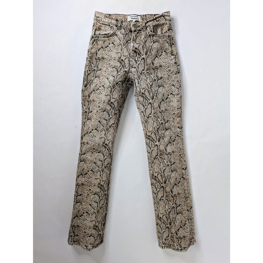 Reformation Peyton Snake High Rise Bootcut Jeans 26 Animal Print Flare Leg